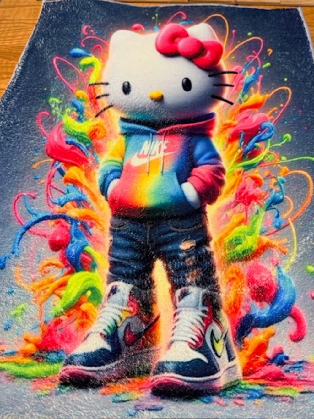 Hello Kitty cool girl wall rug